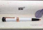 Best Replica Bonheur Montblanc White & Rose Gold Ballpoint Pen